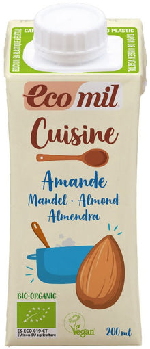 Crema vegetala bio din migdale, pentru gatit, 200ml Ecomil Cuisine
