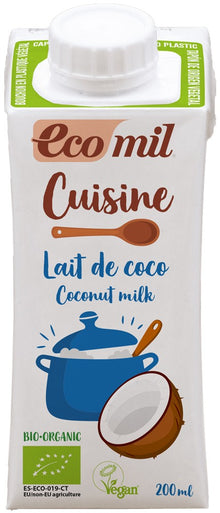 Crema vegetala bio pentru gatit pe baza de cocos, 200ml Ecomil Cuisine
