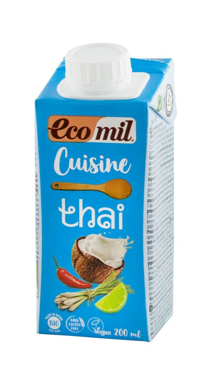 Crema vegetala bio pentru gatit Thai, 200ml Ecomil Cuisine