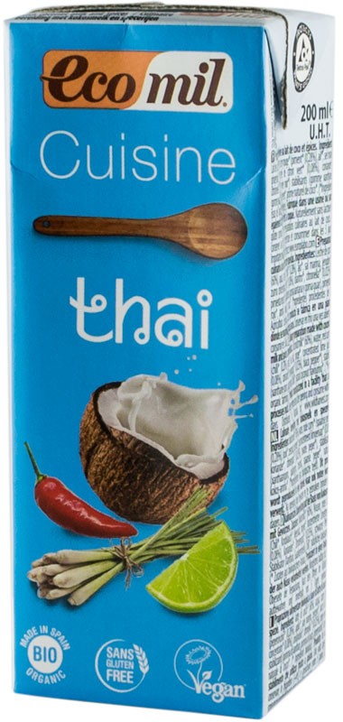 Crema vegetala bio pentru gatit Thai, 200ml Ecomil Cuisine