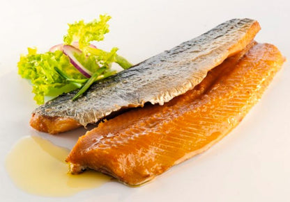 Delicatesa din file de hering afumat, in ulei bio de floarea soarelui, 190g Fontaine