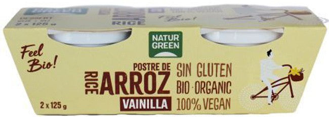 Desert bio de orez cu vanilie, 2x125g Natur Green