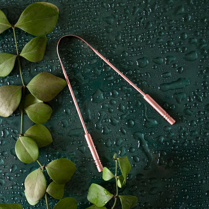 Dispozitiv ayurvedic din cupru pentru curatarea limbii, Forrest & Love