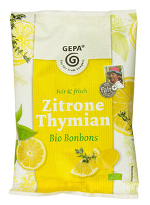 Dropsuri bio cu lamaie si cimbru, 100g, Gepa