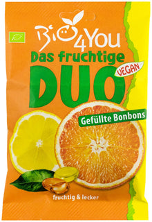 Dropsuri bio Duo cu lamaie si portocale, 75g Bio 4 You