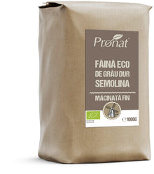 Faina bio de grau dur Semolina macinata fin, 1Kg Pronat