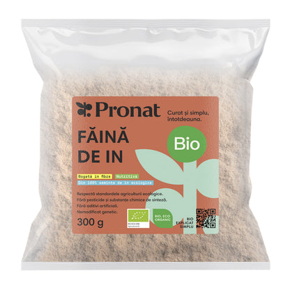 Faina bio din seminte de in, 300g Pronat