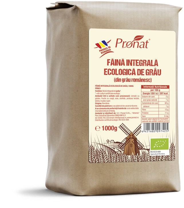 Faina integrala de grau bio, Pronat