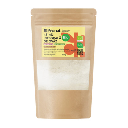 Faina integrala de ovaz bio, 500g Pronat
