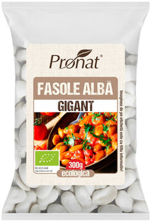 Fasole alba gigant bio, 300g Pronat