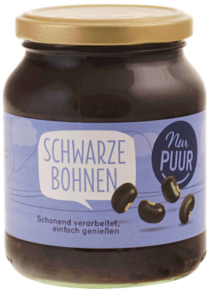 Fasole neagra bio, 350 g Nur Puur
