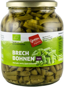 Fasole verde bio, 690g Green Organics