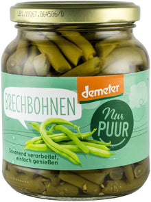 Fasole verde bio si demeter, 340g Nur Puur