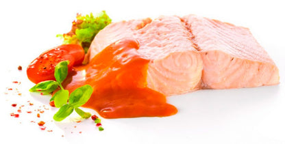 File de somon salbatic in sos de rosii bio si sos de busuioc, 200g Fontaine