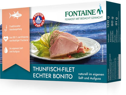 File de ton, in suc propriu, Bonito 120g Fontaine