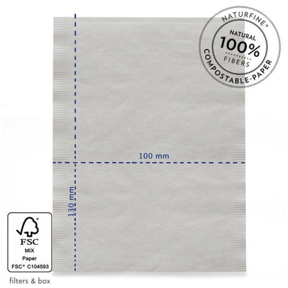 Teacup set, 60 de filtre naturfine pentru ceai + bastonaș de bambus, Riensch&Held