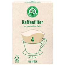 Filtre pentru cafea, g 4, 100 bucati Lebensbaum