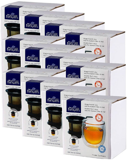 Hot Glass System, pahar cu pereti dubli pentru ceai, cu filtru integrat, 130ml, Riensch&Held