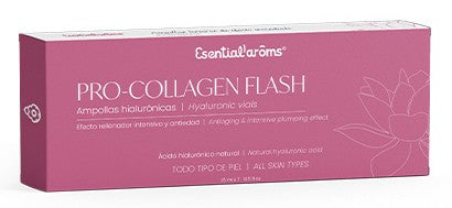 Fiole cu acid hialuronic natural, Pro-collagen Flash, antiaging, 7 x 1.5ml Esentialaroms