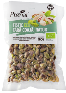 Fistic bio fara coaja, natur 100g Pronat
