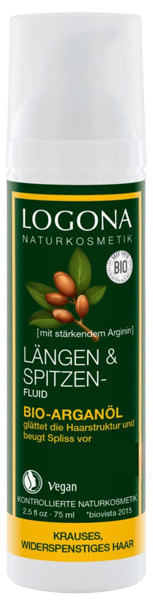 Fluid pentru ingrijirea firului de par cu ulei de argan, 75ml Logona