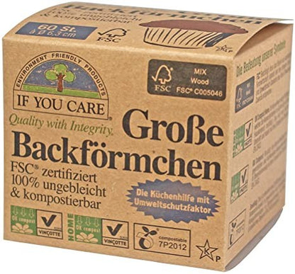 Forme de copt pentru briose, mari 6.3 cm, 60 bucati If You Care
