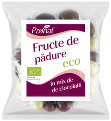 Fructe de padure bio in mix de ciocolata, 50g Pronat