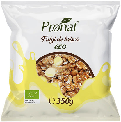 Fulgi de hrisca bio, 350g Pronat
