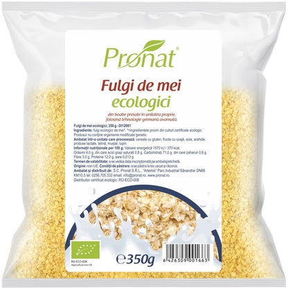 Fulgi de mei bio, 350g Pronat