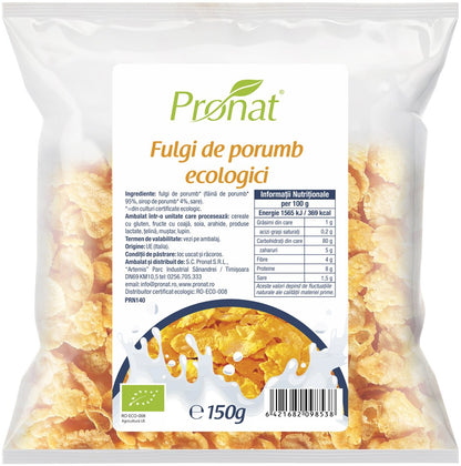 Fulgi de porumb bio, 150g Pronat