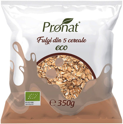 Fulgi din 5 cereale bio, 350g Pronat