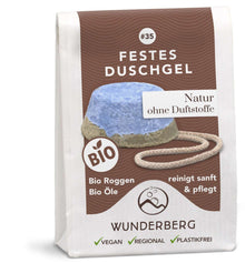 Gel de dus solid bio natural, 80g Wunderberg