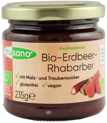 Gem bio de capsuni si rubarba, 235g Frusano