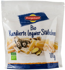 Ghimbir bio, confiat, 100g Morgenland
