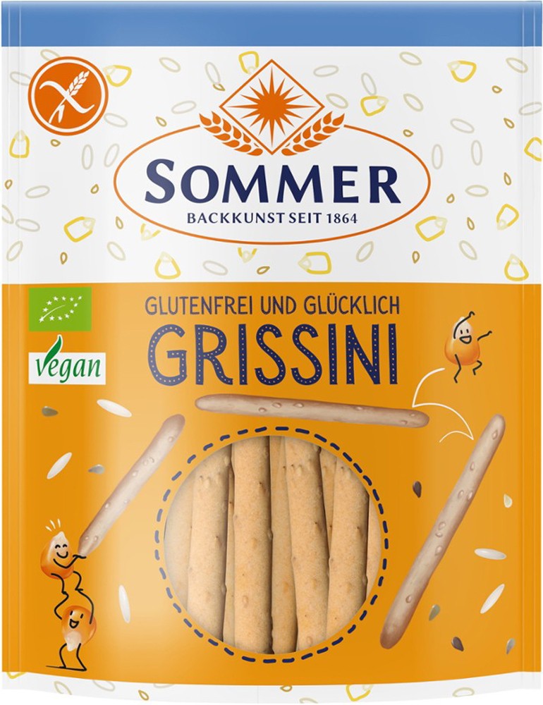 Grisine bio cu susan, fara gluten, 100g Sommer