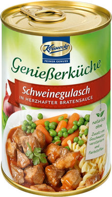 Gulas de porc in sos brun, gourmet 400g Keunecke
