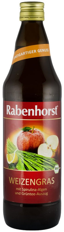 Iarba de grau Bautura bio cu spirulina si infuzie de ceai verde, 750ml Rabenhorst