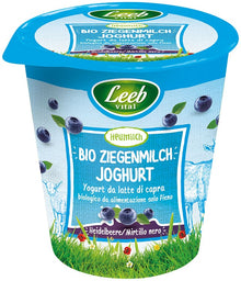 Iaurt bio din lapte de capra cu afine, 125g Leeb Vital