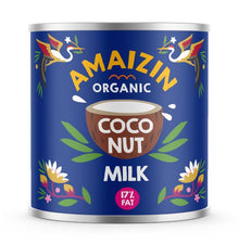 Lapte bio de cocos 17% grasime, 200ml Amaizin
