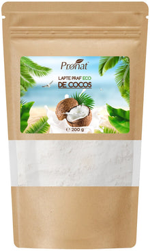 Lapte praf bio de cocos, 200g Pronat