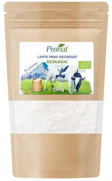Lapte praf bio degresat, 1% grasime, 250g Pronat