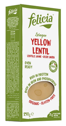 Lasagna bio din linte galbena, 250g Felicia