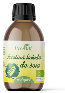 Lecitina lichida de soia bio, 100ml Pronat