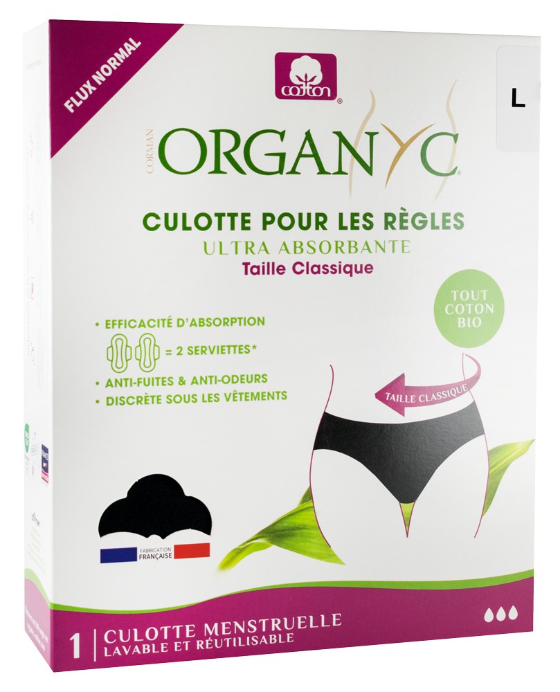 Lenjerie intima pentru perioada menstruala, talie clasica, Organyc