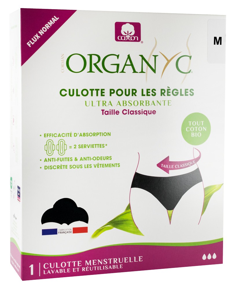 Lenjerie intima pentru perioada menstruala, talie clasica, Organyc