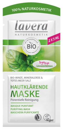 Masca bio purificatoare pentru piele, 2x5ml Lavera