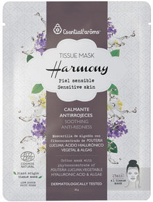 Masca tip servetel pentru fata cu efect calmant si anti roseata, Harmony 20g Esentialaroms