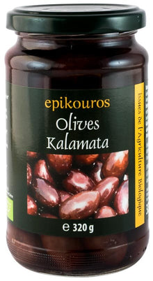 Masline bio Kalamata in saramura, 320g Epikouros