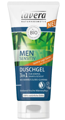 Men Sensitive Gel de dus 3 in 1, 200ml Lavera