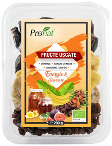 Mix bio de fructe uscate energie si savoare 200g Pronat